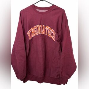 Virginia Tech Burgundy Embroidered Sweatshirt